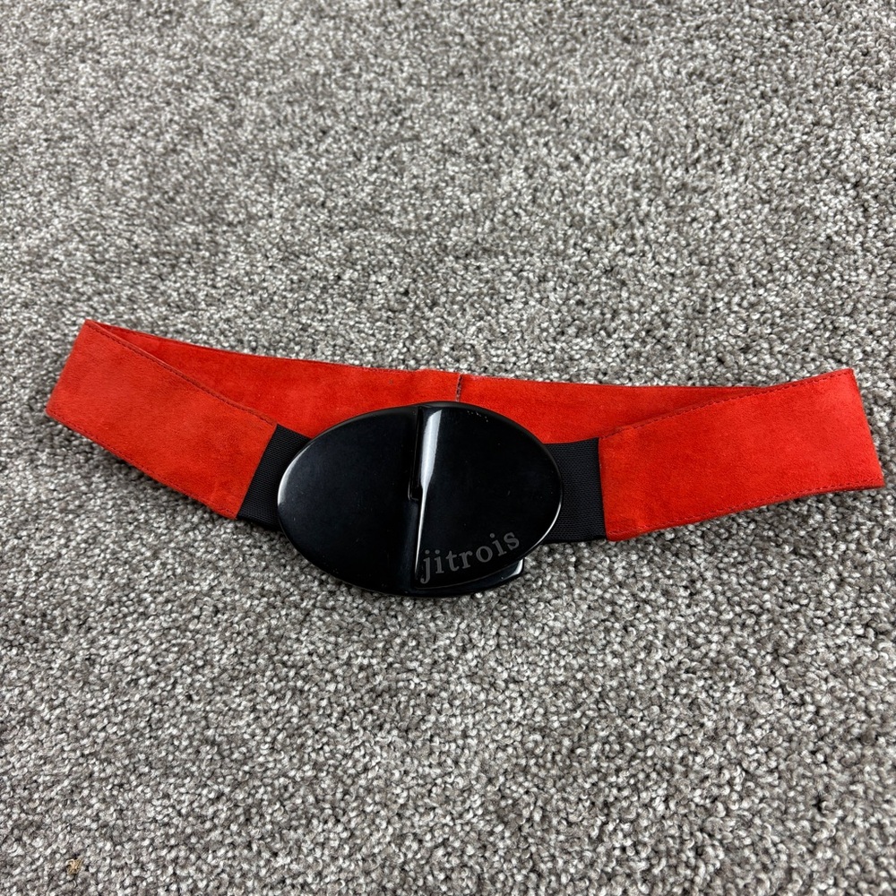 Jean Claude Jitrois Orange Suede Belt Vintage & Rare